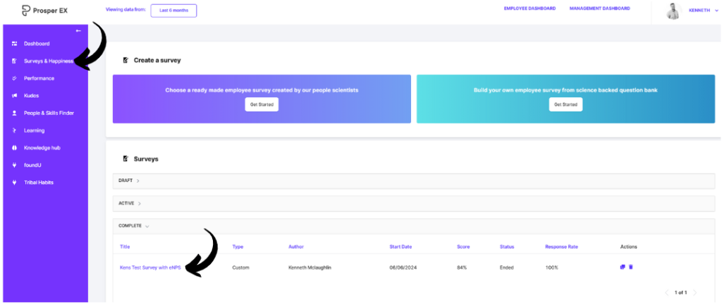 4 look at results in live or completed survey